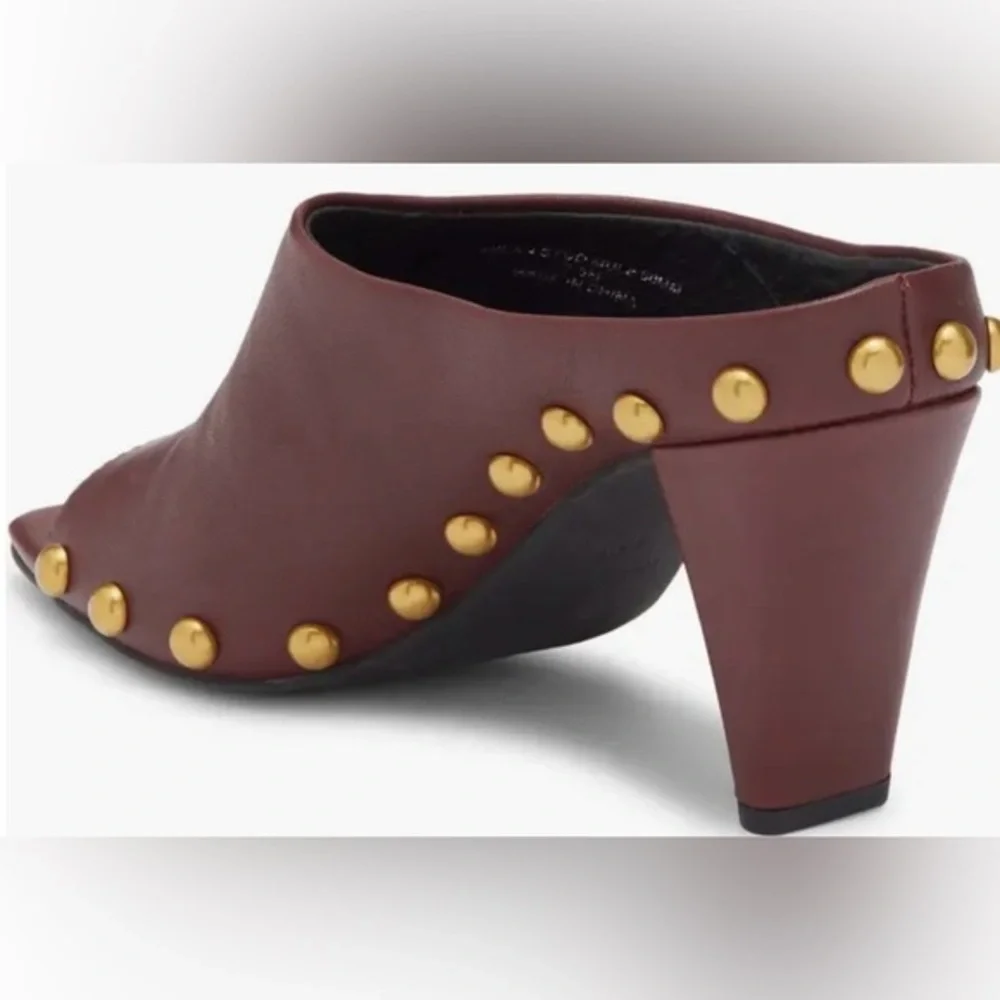 Rebecca Minkoff Milan Studded Mule Color Port/ Burgundy Sz‎ 7.5